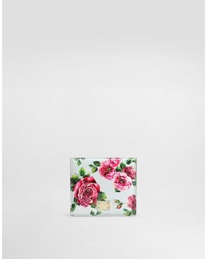 Dolce & Gabbana Polished Calfskin Wallet - White