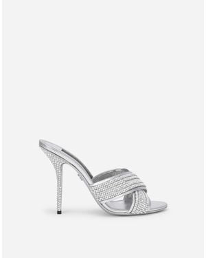 Dolce & Gabbana Crystal Mesh Mules - Multicolor