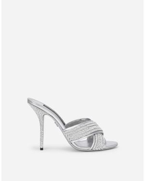 Dolce & Gabbana Crystal Mesh Mules - Multicolour