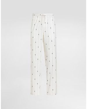 Dolce & Gabbana Logo Trousers - Blanco