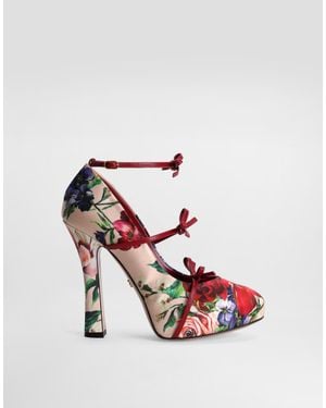 Dolce & Gabbana Satin Court Shoes - White
