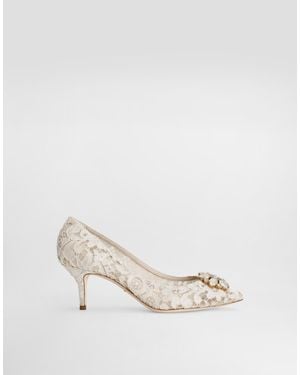 Dolce & Gabbana Bellucci Crystal-Embellished Lace Court Shoes - Multicolour