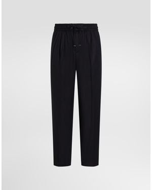 Dolce & Gabbana Flannel Jogging Trousers - Blue
