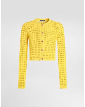Dolce & Gabbana Crochet Cardigan - Yellow