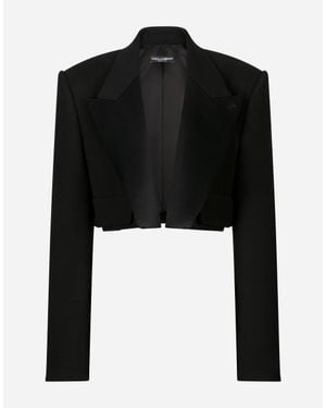 Dolce & Gabbana Cropped Blazer - Black