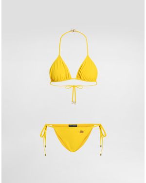 Dolce & Gabbana Bikini A Triangolo - Giallo