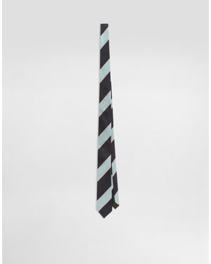 Dolce & Gabbana Jacquard Martini Tie - White