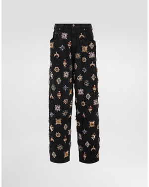 Dolce & Gabbana Denim 5-Pocket Pants - Black