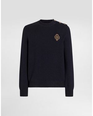 Dolce & Gabbana Smooth Knit Pullover - Blue
