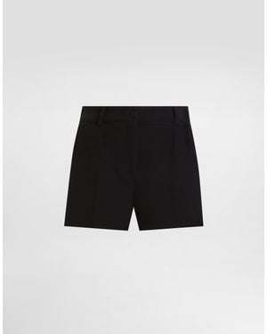 Dolce & Gabbana Wool Crêpe Shorts - Black