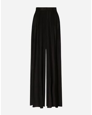 Dolce & Gabbana Silk Trousers - Black