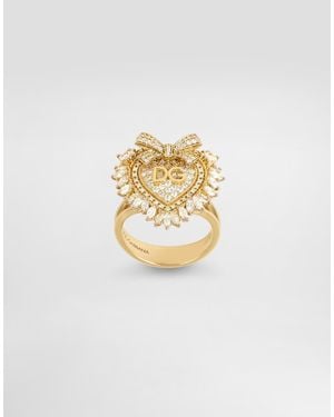 Dolce & Gabbana Devotion Ring 18 Carat And Diamonds - White