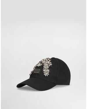 Dolce & Gabbana Cotton Drill Baseball Hat - Schwarz