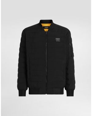 Dolce & Gabbana Quilted Bomber Jacket - Black