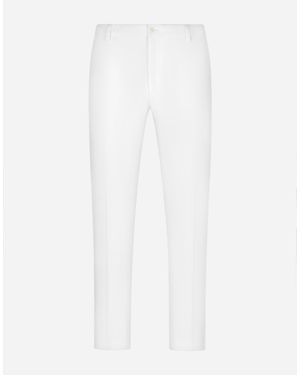 Dolce & Gabbana パンツ ストレッチコットン Dgパッチ - ホワイト