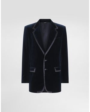 Dolce & Gabbana Giacca Tuxedo Monopetto Sicilia - Blu