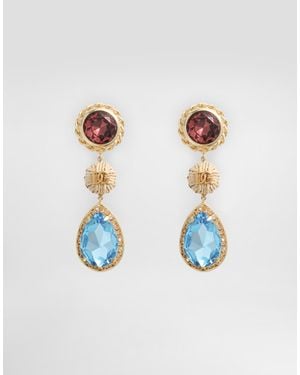Dolce & Gabbana Orecchini Clips Con Strass - Bianco