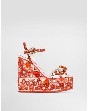 Dolce & Gabbana Sandalo Zeppa - Red