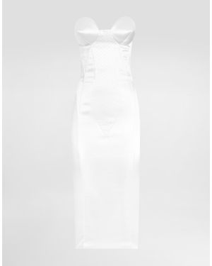 Dolce & Gabbana Dolce & Gabbana Midi Dress With Bodice - White