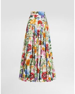 Dolce & Gabbana Maxi Floreal Skirt - Multicolour
