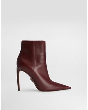 Dolce & Gabbana Devotion Calfskin Ankle Boots - Brown