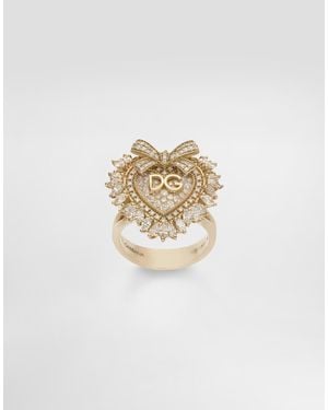 Dolce & Gabbana Devotion Ring 18 Carat And Diamonds - Blanco
