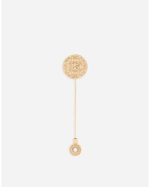 Dolce & Gabbana Dg Logo Lapel Pin - White