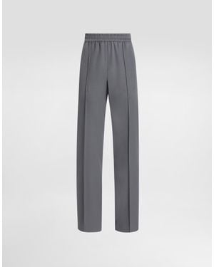 Dolce & Gabbana Wool Gabardine Trousers - Grey