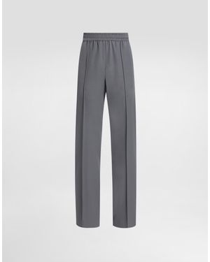 Dolce & Gabbana Wool Gabardine Trousers - Grey