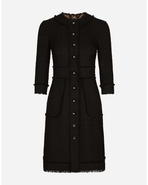 ワンピース Dolce & Gabbana Dolce Gabbana Abito In Tweed Dolce & Gabbana Abito Tweed - Grey - Women | F6TMFTFMMH7S8030