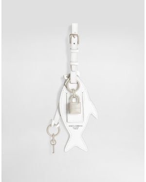 Dolce & Gabbana Portachiavi Pelle - White