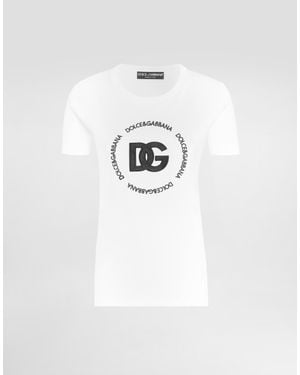 Dolce & Gabbana Cotton Crew-Neck T-Shirt - White
