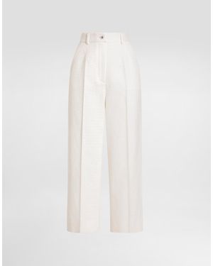 Dolce & Gabbana Stretch Mat Pants - White