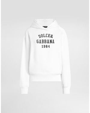 Dolce & Gabbana Cotton Sweatshirt With Embroidery - ホワイト