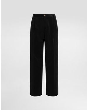 Dolce & Gabbana Velvet Trousers - Black
