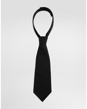Dolce & Gabbana Satin Tie - White