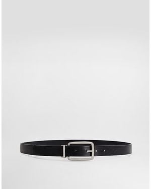 Dolce & Gabbana Calfskin Belt - White