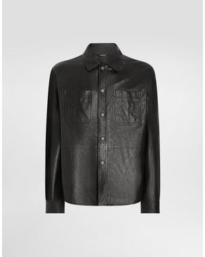 Dolce & Gabbana Leather Shirt - Black