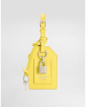 Dolce & Gabbana Calfskin Name Tag - Yellow