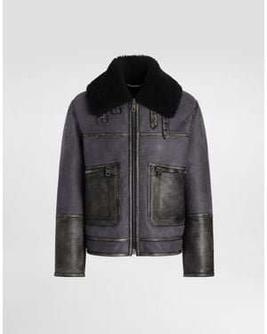 Dolce & Gabbana Leather Jacket - Black