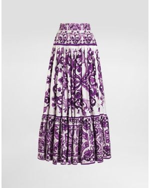 Dolce & Gabbana Maxi Skirt Dg - Purple