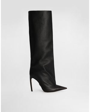Dolce & Gabbana Devotion Calfskin Boots - Black