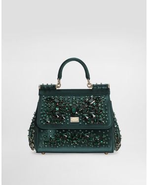 Dolce & Gabbana Medium Sicily Handbag - Green