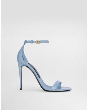 Dolce & Gabbana Polished Calfskin Sandals - Blue