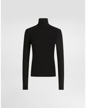Dolce & Gabbana Rollkragenpullover Aus Kaschmir - Schwarz