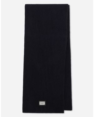 Dolce & Gabbana ロゴパッチ スカーフ - ブルー