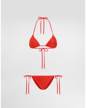 Dolce & Gabbana Triangle Bikini - Red