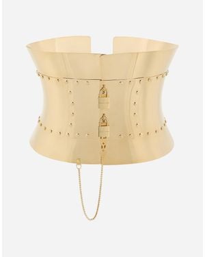 Dolce & Gabbana Ceinture Haute Rigide Style Bustier Avec Cadenas - Neutre