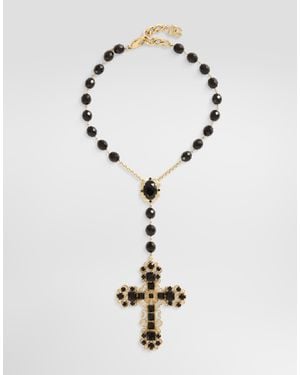 Dolce & Gabbana Short Rosary Necklace - White