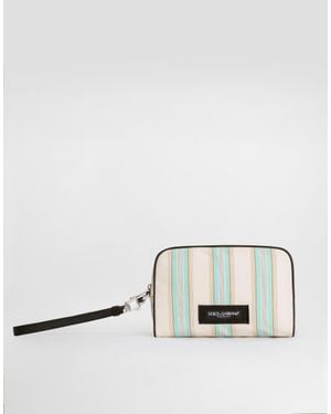 Dolce & Gabbana Striped Poplin Handbag - Multicolour